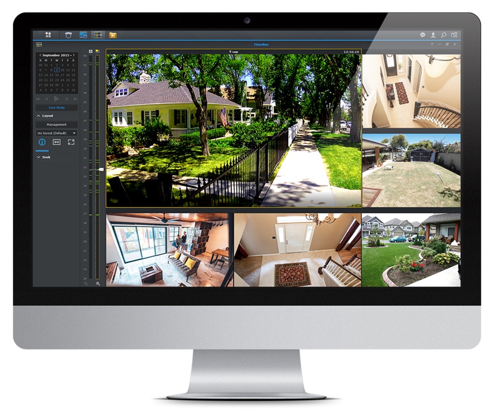ภาพตัวอย่างหน้าจอ Synology Surveillance Station